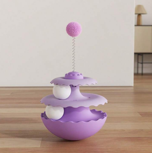 3-Tier Interactive Cat Tower Track Toy