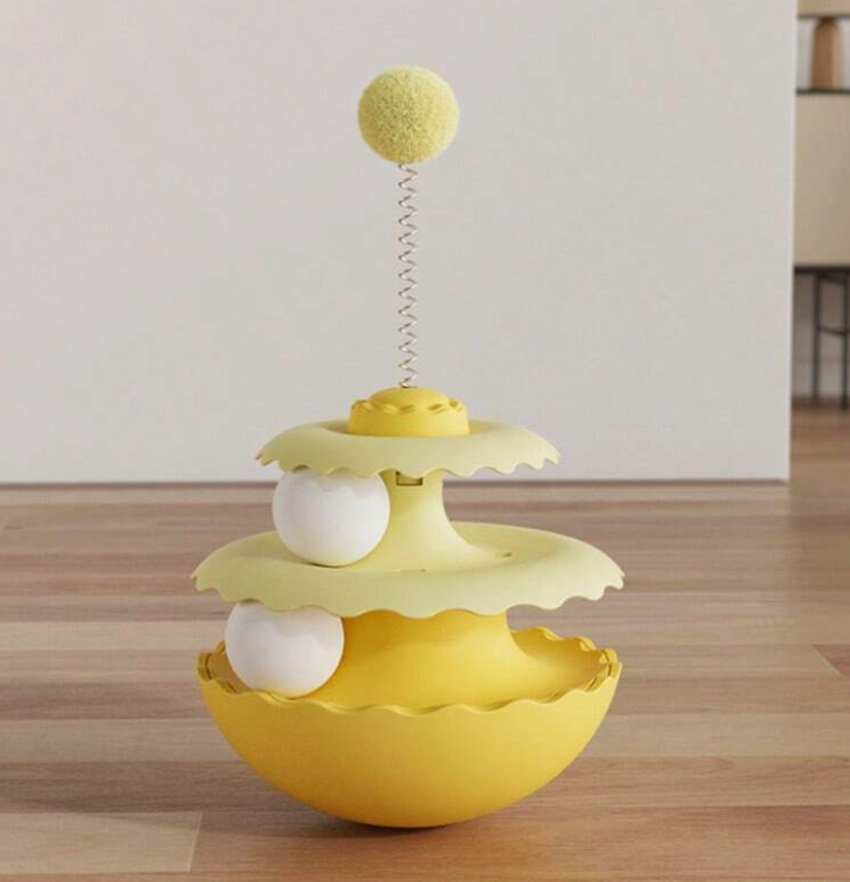 3-Tier Interactive Cat Tower Track Toy