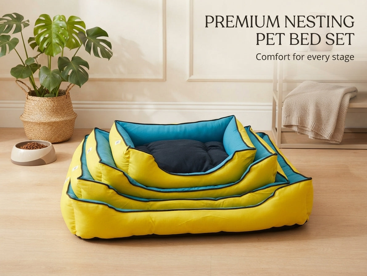 Flat Bed for Pets with Cushion