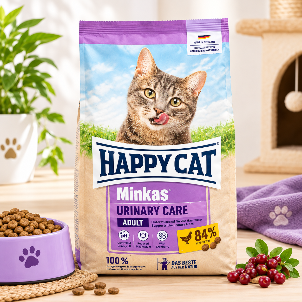 Happy Cat Minkas Urinary Care Adult Cat Food 1.5kg