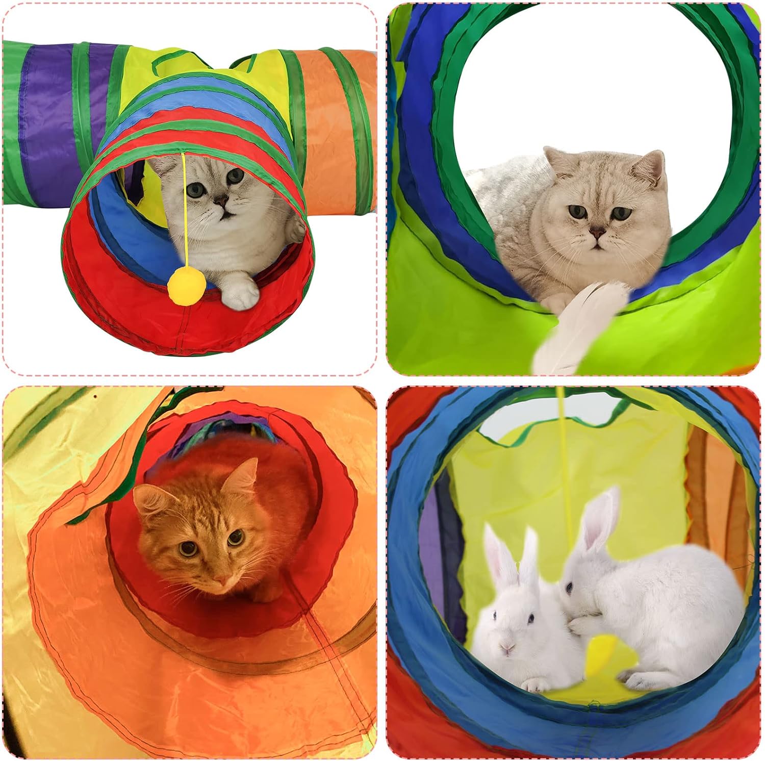 Cat Long Tunnel Toy with Ball for All Ages