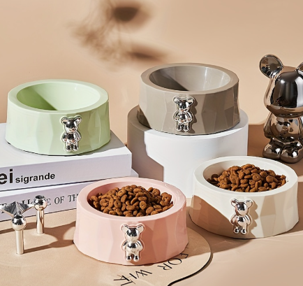 Diamond Bear Pet Stainless Steel Bowl
