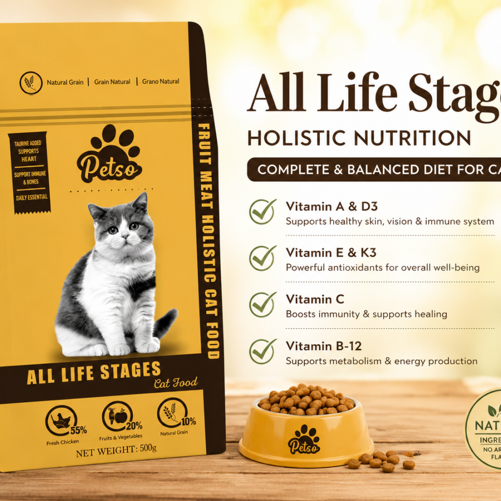 Petso All Stage Cat Food 500Grams