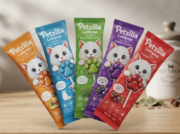 Petzilla Freeze-Dried Paw Lollipops Treat for Cats